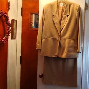 Ladies Camel Microfiber Suit